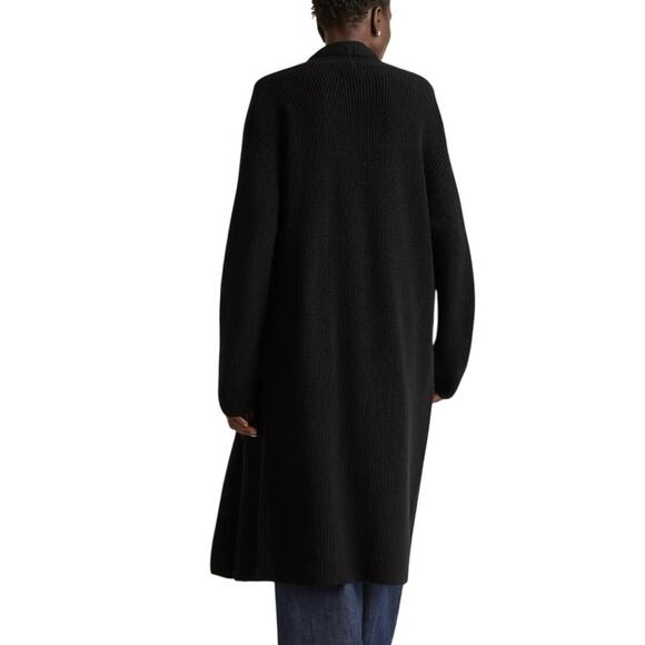 VGUC Quince Quince Australian Merino Wool Duster Cardigan Fisherman Women Medium - Picture 2 of 10